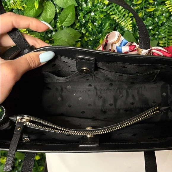 Kate Spade Black Saffiano Satchel Bag - Picture 9 of 12